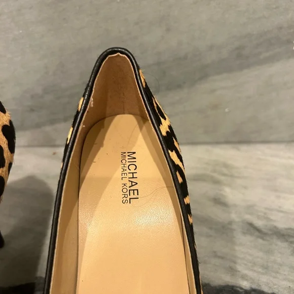 Michael Kors Black and Tan Leopard Heels - Picture 2 of 10